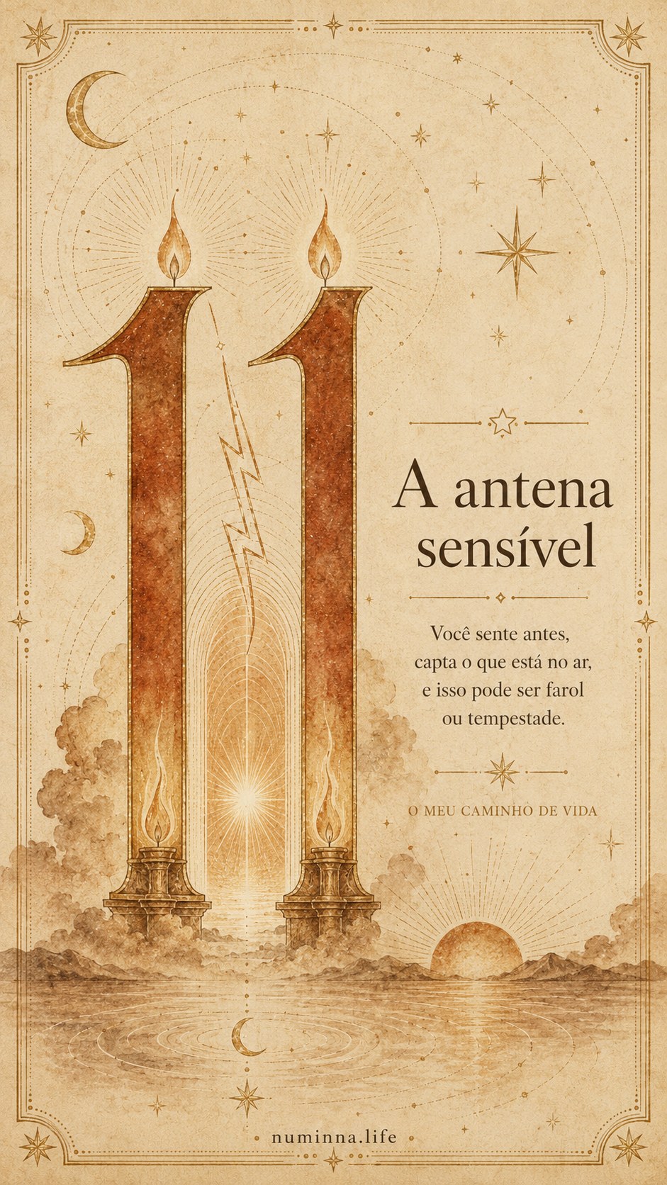Carta do Caminho de Vida 11: A antena sensível — Numinna