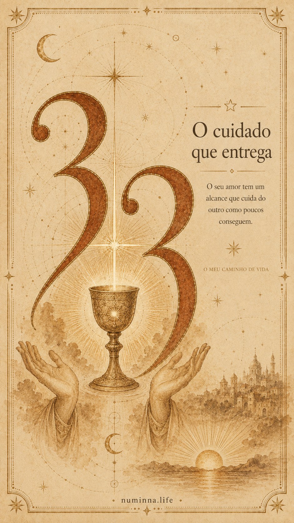 Carta do Caminho de Vida 33: O cuidado que entrega — Numinna
