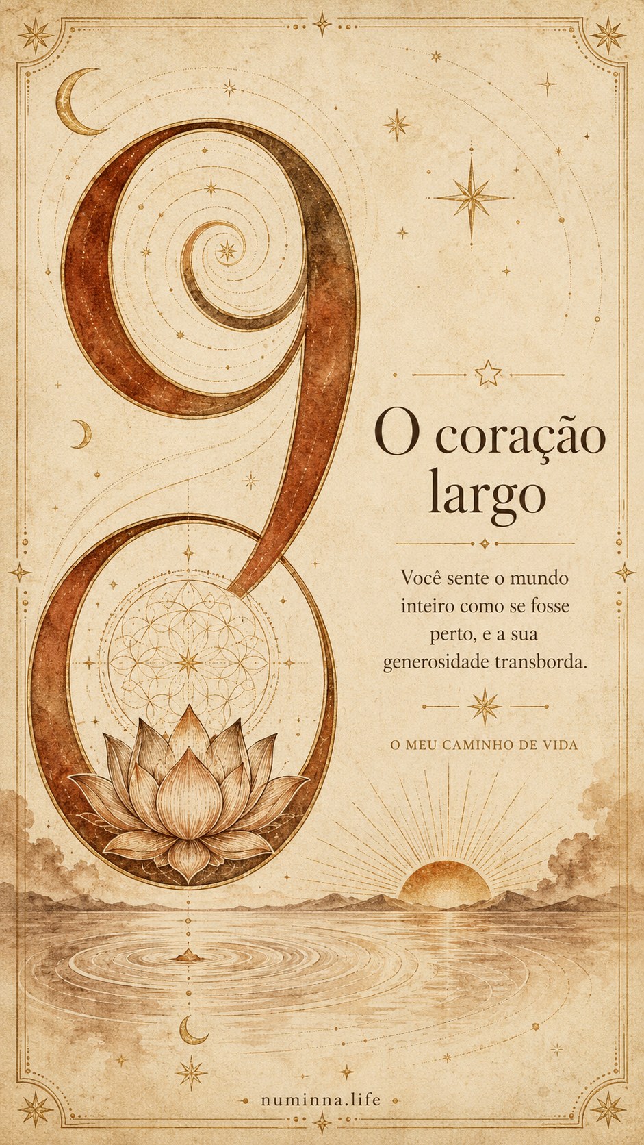 Carta do Caminho de Vida 9: O coração largo — Numinna